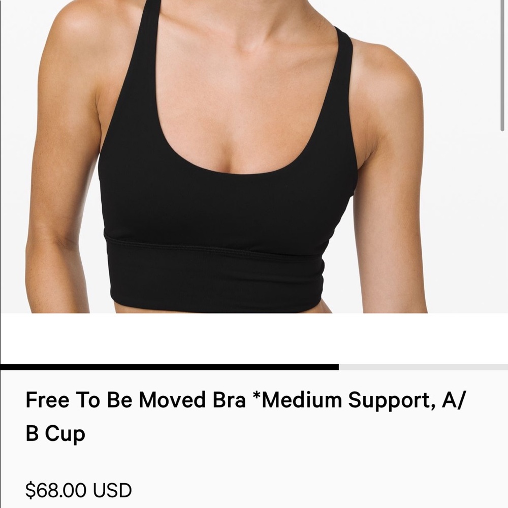 **SOLD** Lululemon Free to be Moved Longline Bra